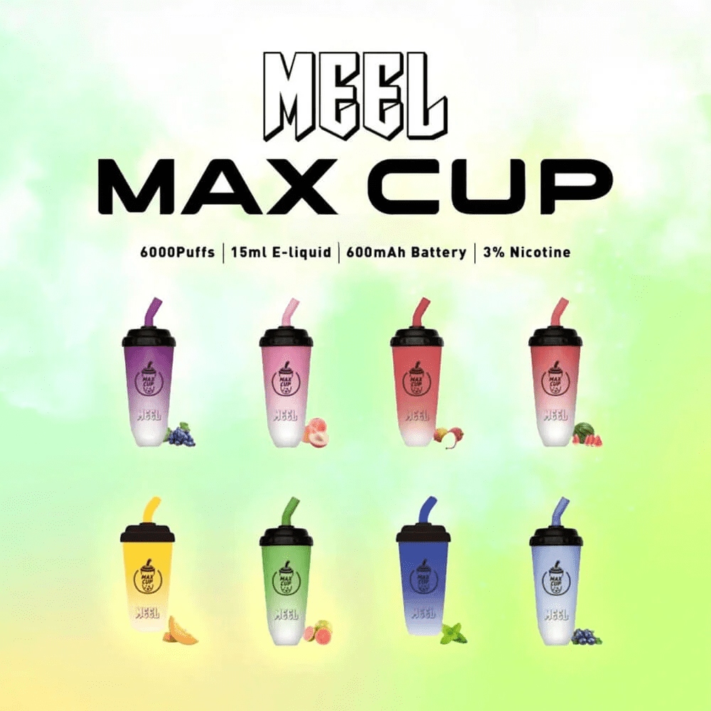 MEEL奶茶杯6000口拋棄式電子煙 | 可充電一次性 | 18種口味 | 大容量設計 | 台灣現貨